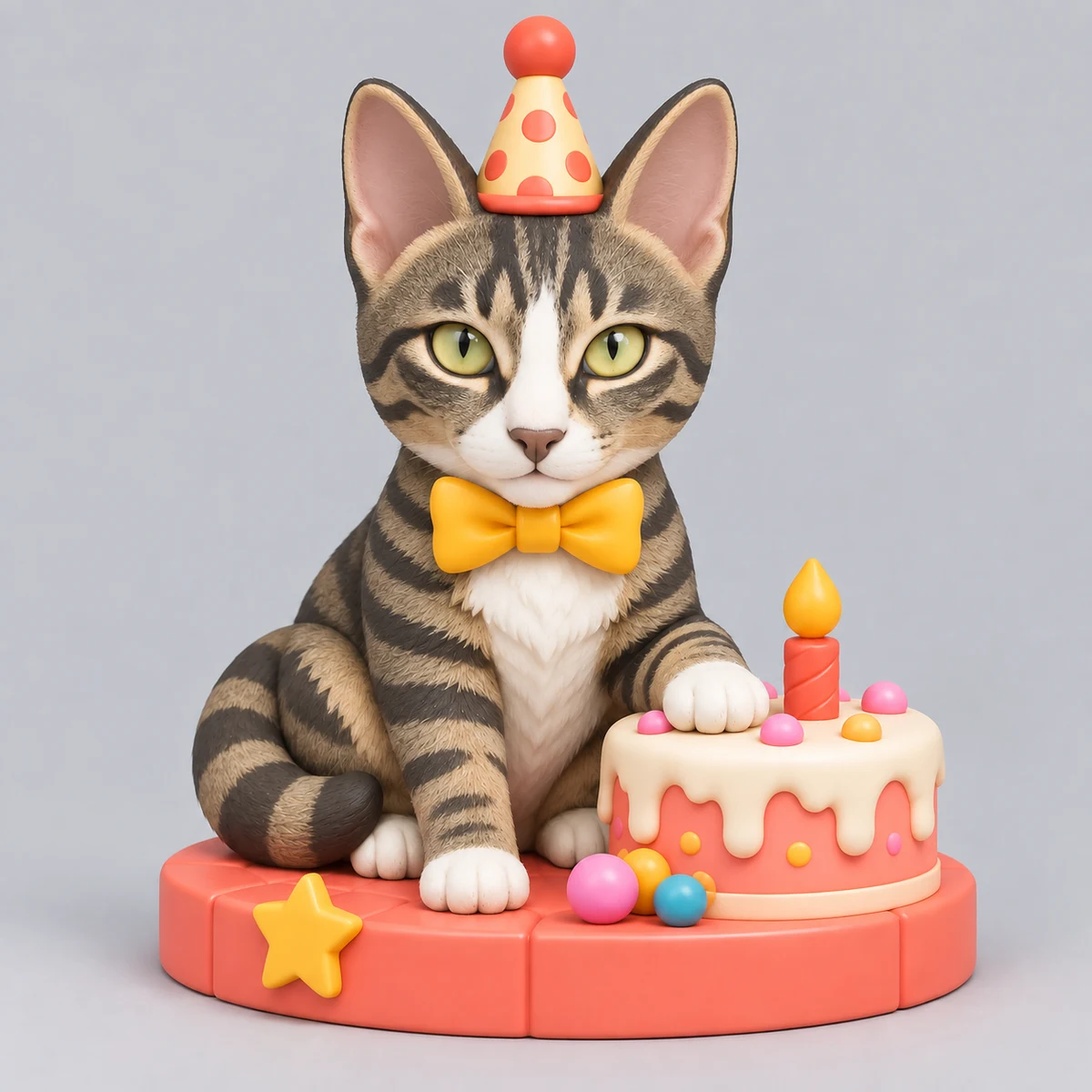 今日主角系列猫咪首样的AI设计效果,非实拍